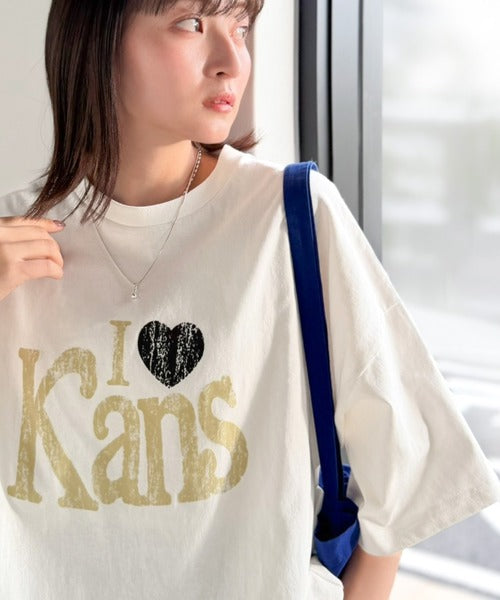 《JaVaジャバコラボ》大人カジュアルにちょうどいい。綿100％ ヴィンテージ風ハートTシャツ jv1050369