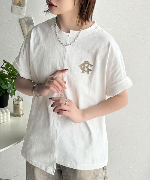 《JaVaジャバコラボ》綿100％!こだわり満載の自信アイテム☆切替BODYロゴTシャツ（半袖） jv1330014