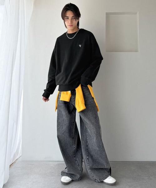 【Classical Origin】バックスタイルで魅せるベーシックな一枚。Rooster Back Embroidered Sweat Trainer／ルースターバック刺繍スウェットトレーナー co1010039