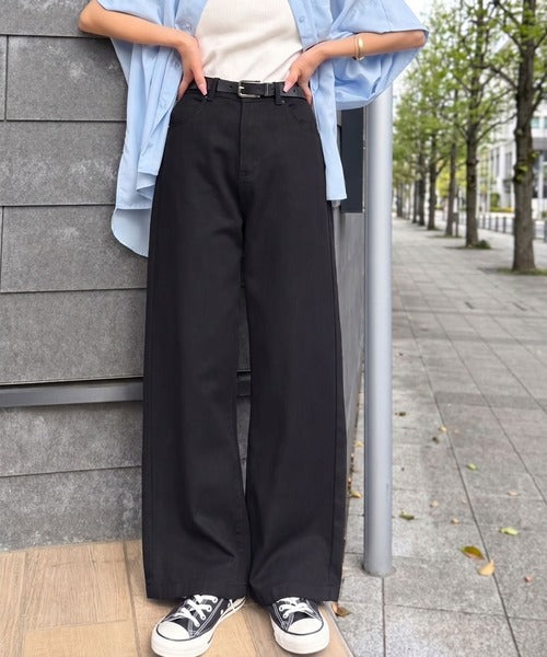 美シルエット。ハイウエストルーズデニムパンツ ce0900001