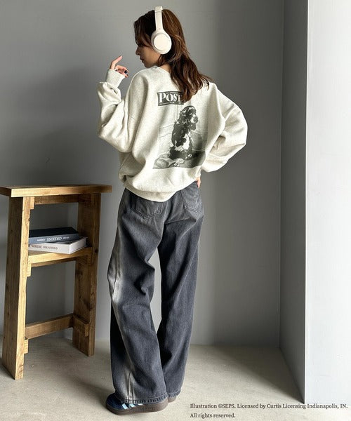 『THE SATURDAY EVENING POST』前後2way裏起毛プルオーバー【Bad Dog, Butch】 ce1260308