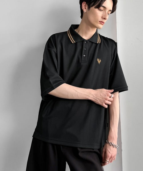 「洗練を纏う、上質な日常。」刺繍入りハイクオリティダブルフェイス素材ポロシャツ／Embroidered High-Quality Double Face Polo co1150026
