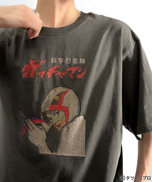 【タツノコプロ】時代を超えたレトロモード。前後2wayガッチャマンクラシカルエルフオリジナルTシャツ cm1330008