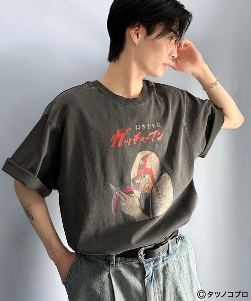 【タツノコプロ】時代を超えたレトロモード。前後2wayガッチャマンクラシカルエルフオリジナルTシャツ cm1330008
