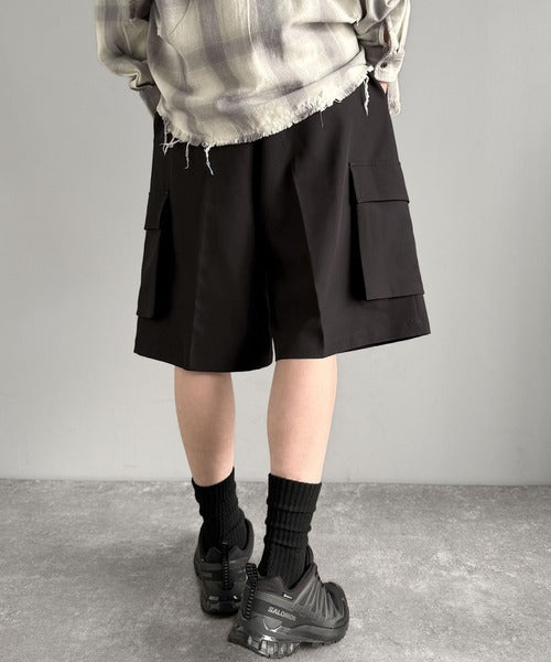 「整う、ラフ感。」カーゴポケット ルーズシルエット ハーフスラックス／Cargo Pocket Loose Silhouette Half Slacks co1150030