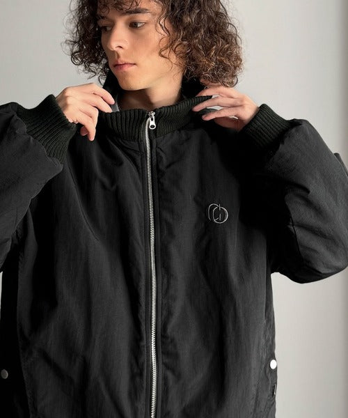 【Classical Origin】「防寒高機能。」リブハイネック中綿入りモンスターオーバージャケット／Ribbed High-Neck Padded Monster Oversized Jacket co1010036
