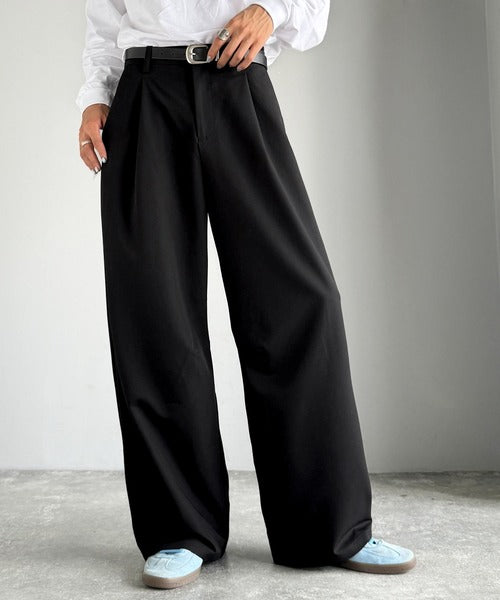 【Classical Origin】「進化系ベーシック。」セミカーブライン ワンタックスラックス／Curved Line One-Tuck Slacks co0780001