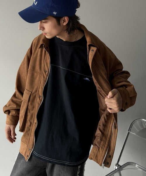 《Javaジャバコラボ》胸元javaネーム綿100%長袖フットボールTシャツ jm1050131
