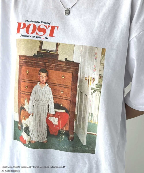 『THE SATURDAY EVENING POST』×クラシカルエルフ 別注グラフィックTシャツ 【Truth about Santa or Discover】 ce1260282