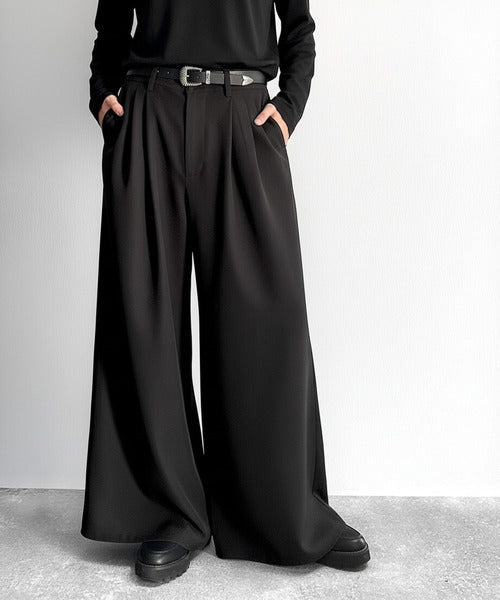 「美しさはタックから。」3タックY2Kスーパーワードスラックス／Three-Tuck Y2K Super Wide Trousers co1150005