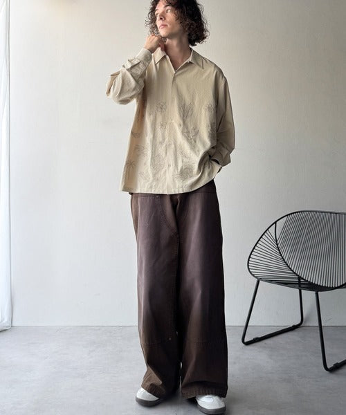 【Classical Origin】刺繍で魅せる存在感。オリジン刺繍キャンプカラーシャツ／Origin Embroidered Camp Collar Shirt co1150053