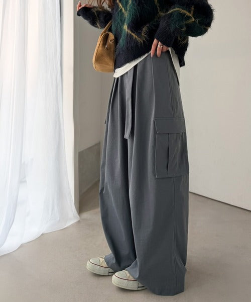 一着で、ラフなのにキレイを叶える◎2タックロングベルト付きカーゴパンツ ce0940264