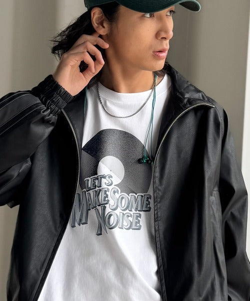 《JaVaジャバコラボ》「前後抜かりなし。」綿100%レコード盤レトロツアーロゴTシャツ（長袖） jo1150065