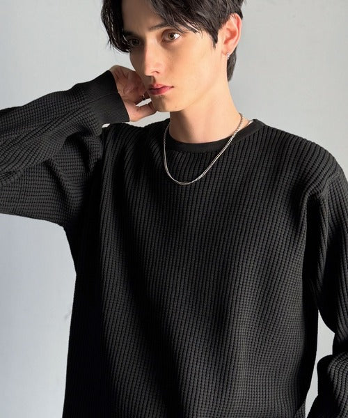 【Classical Origin】「ベーシックの必需品。」サーマルクルーネックニット/Thermal Crew Neck Knit ao1260480
