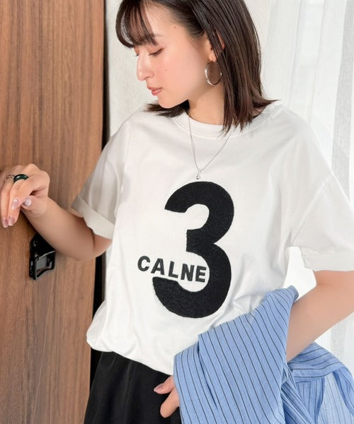 【前後2way】快適素材、立体刺繍がアクセントに♪綿100％デザインナンバリングサガラ刺繍T ce1350008