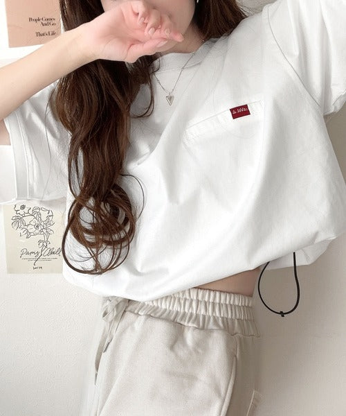 《JaVa ジャバコラボ》シンプルなのに格上げ。綿100％シルケット素材裾ドロストオーバーサイズTシャツ jv1050157