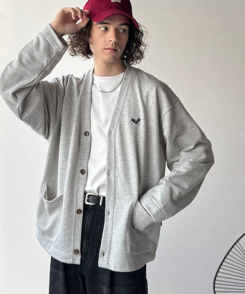 【Classical Origin】「シンプルって奥深い。」刺繍入りスウェットカーディガン（長袖）／Embroidered Design Sweat Cardigan co1150064