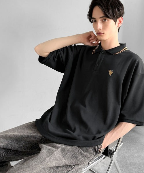 「洗練を纏う、上質な日常。」刺繍入りハイクオリティダブルフェイス素材ポロシャツ／Embroidered High-Quality Double Face Polo co1150026