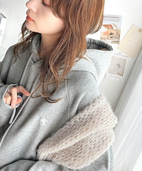 シンプル大人カジュアル。ワンポイント胸刺繍裏起毛パーカー（セットアップ可能） ce1260249