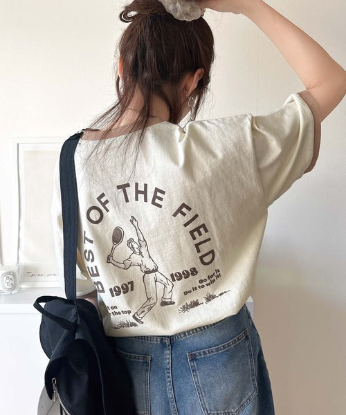 ゆるっとカジュアルに。半袖リンガーフロッキーテニスTシャツ ce1020214
