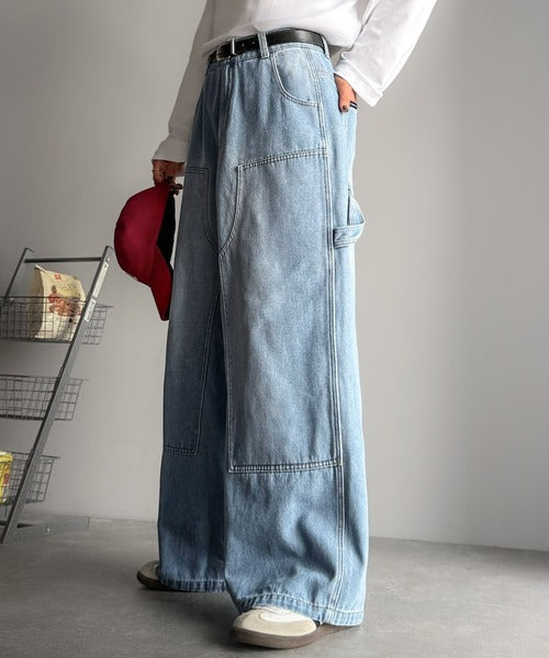 【Classical Origin】「遊び心満載。」ダブルニーワイドペインターデニム／Double Knee Wide Painter Denim co0900003
