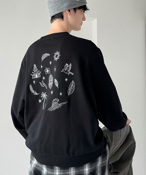 【Classical Origin】「背中で魅せる。」バック刺繍入りスウェットトレーナー（長袖）／Back Embroidery Sweat Trainer co1150043