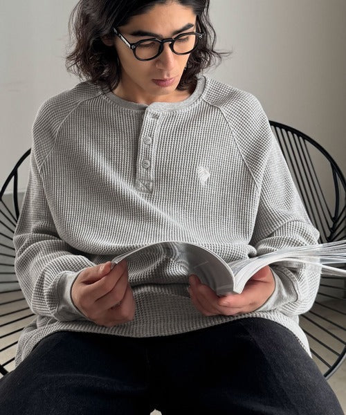 【Classical Origin】「ヘビーウェイト一択。」綿100％ワッフル素材ラグランビッグTシャツ／Cotton 100% Waffle Raglan Big T-Shirt co0780015