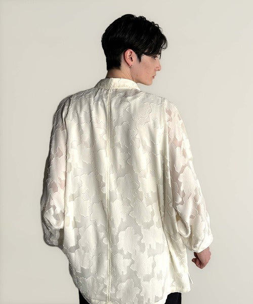 Sheer Jacquard Dolman Sleeve Shirt／フラワー柄シアージャカードドルマンシャツ co1150008