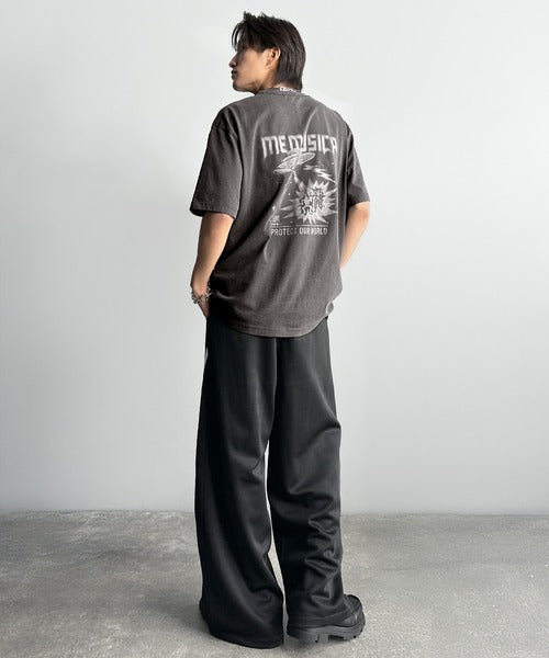 「1着でキマる。」ピグメント加工マットグラフィック柄Tシャツ / Pigment-Washed Matte Graphic T-Shirt co1150028