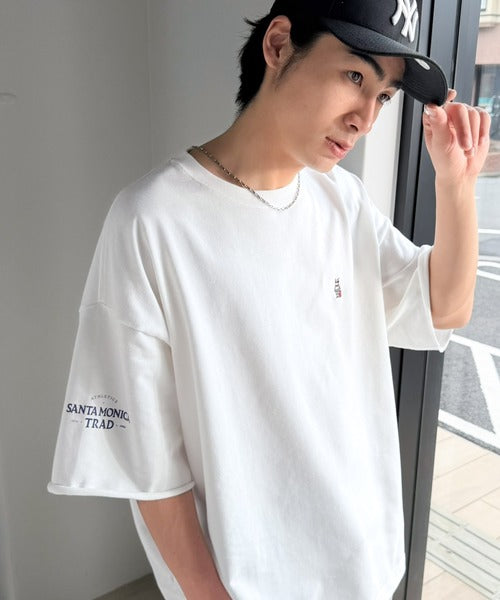《JaVaジャバコラボ》【吸水速乾機能付き】しっかり厚地素材でもサラッと快適。フレンチブルドッグ刺繍 ミニ裏毛 スウェットライクTシャツ jo1150096