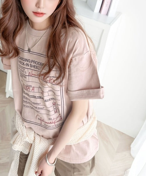 《Javaジャバコラボ》着回しを楽しめる。綿100%前後2wayフライトチェックインロゴ刺繍半袖Tシャツ jv1260299