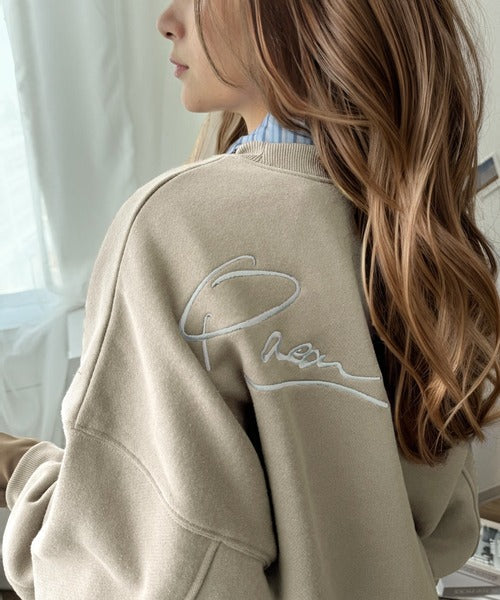 シーズンムード漂う。バック刺繍ロゴ裏起毛スウェットプルオーバー ce1260248