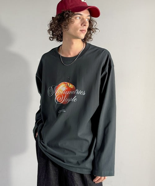 《JaVaジャバコラボ》綿100% フレッシュに、スタイリッシュに。アップルメッセージTシャツ（長袖） jo1150069