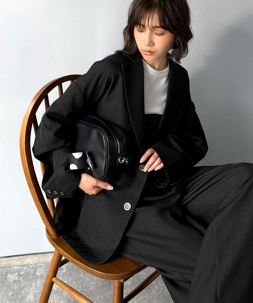 【classical origin】「際立つ、風格。」袖タックオーバーサイズジャケット（長袖）／Tucked sleeves oversized jacket ao1265014