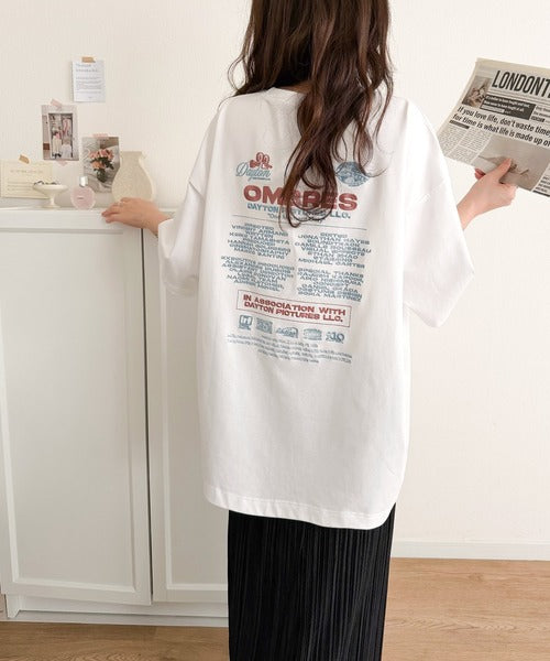 《JaVaジャバコラボ》お洒落見え抜群。大人カジュアルなゆったり半袖T。バック刺繍ビッグTEE（半袖） jv1260550