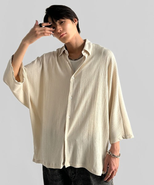 Wrinklefinish Dolman Sleeve Shirt／リンクル加工ドレープドルマンシャツ co1150009