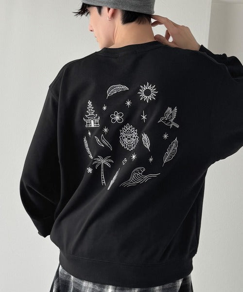 【Classical Origin】「背中で魅せる。」バック刺繍入りスウェットトレーナー（長袖）／Back Embroidery Sweat Trainer co1150043