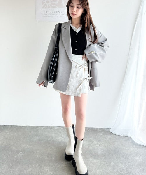 【mily bilet】華やかな印象をプラス。リボンデザインスコート mi1329022