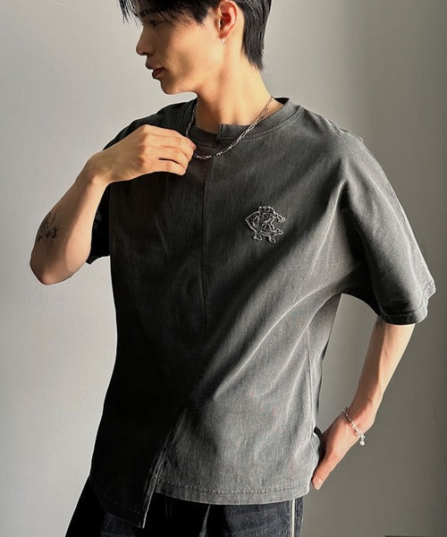 《JaVaジャバコラボ》【メンズ】綿100％!切替BODYロゴTシャツ（半袖） jm1330014