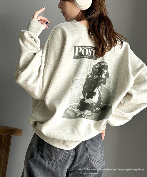 『THE SATURDAY EVENING POST』前後2way裏起毛プルオーバー【Bad Dog, Butch】 ce1260308