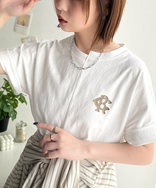 《JaVaジャバコラボ》綿100％!こだわり満載の自信アイテム☆切替BODYロゴTシャツ（半袖） jv1330014
