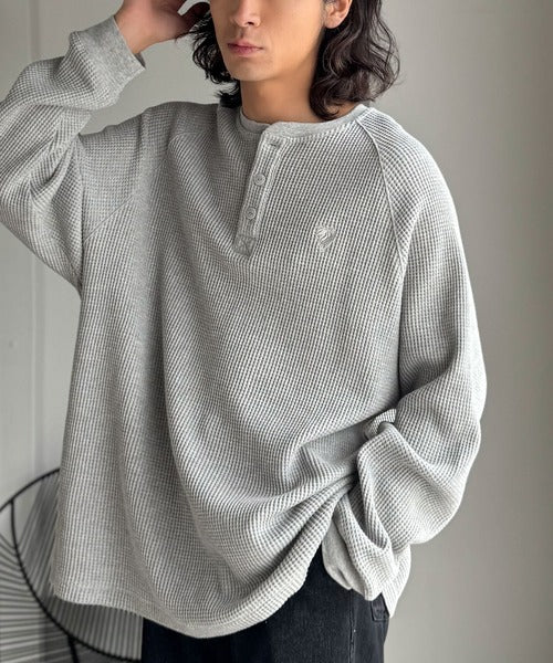 【Classical Origin】「ヘビーウェイト一択。」綿100％ワッフル素材ラグランビッグTシャツ／Cotton 100% Waffle Raglan Big T-Shirt co0780015