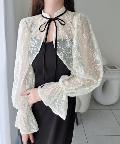 【mily bilet】オケージョンにも対応◎セットアイテムで華やかなレイヤードが完成♪ラメ刺繍ボレロ付きフレアシルエットワンピース mi1139127