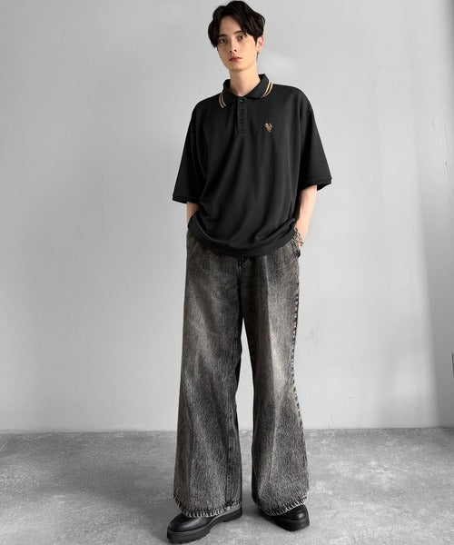 「洗練を纏う、上質な日常。」刺繍入りハイクオリティダブルフェイス素材ポロシャツ／Embroidered High-Quality Double Face Polo co1150026