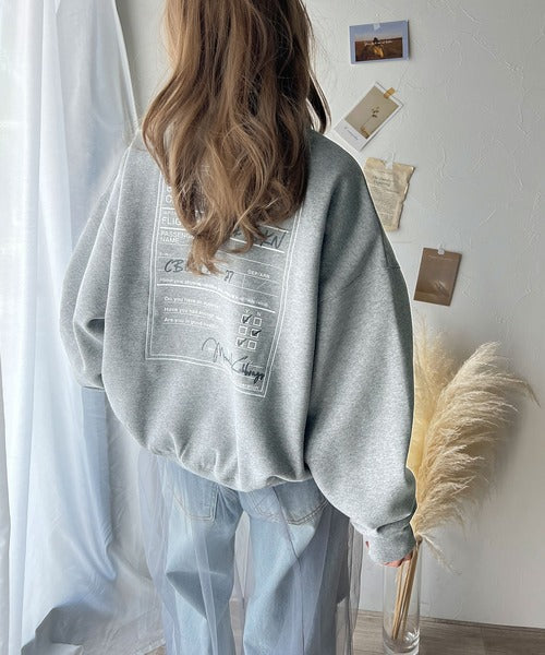 《Javaジャバコラボ》インパクト抜群！前後2wayフライトチェックインロゴ刺繍裏起毛スウェット jv1260294
