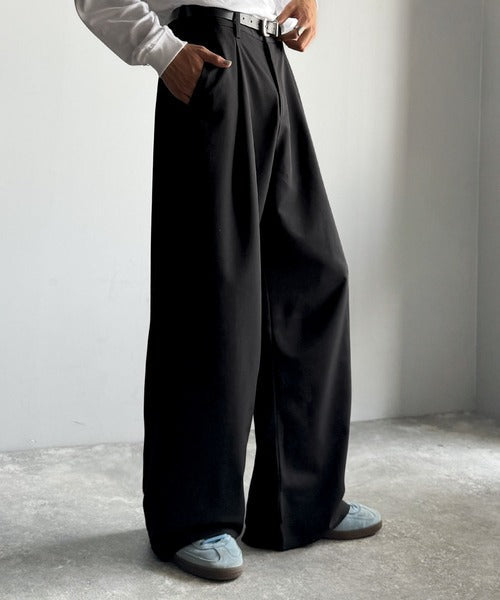 【Classical Origin】「進化系ベーシック。」セミカーブライン ワンタックスラックス／Curved Line One-Tuck Slacks co0780001