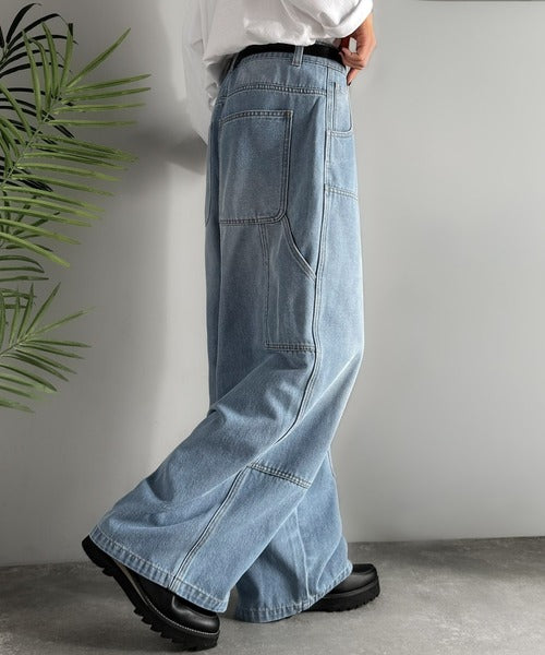 【Classical Origin】「遊び心満載。」ダブルニーワイドペインターデニム／Double Knee Wide Painter Denim co0900003