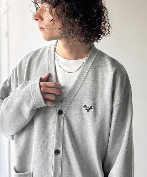 【Classical Origin】「シンプルって奥深い。」刺繍入りスウェットカーディガン（長袖）／Embroidered Design Sweat Cardigan co1150064