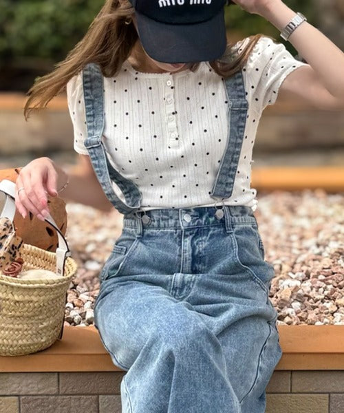 《AYA×クラシカルエルフコラボ》サスペンダーの着脱で印象ガラリ。2wayサスペンダー付きデニム（ワイド） ce1015106