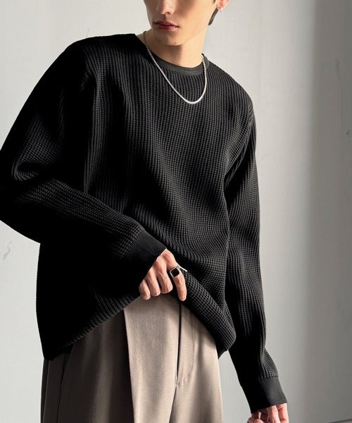 【Classical Origin】「ベーシックの必需品。」サーマルクルーネックニット/Thermal Crew Neck Knit ao1260480